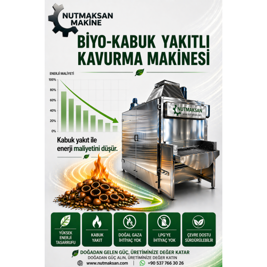 100-350 Kg/h Bio-Shell Fueled Roasting Machine (NUT 3000CS)